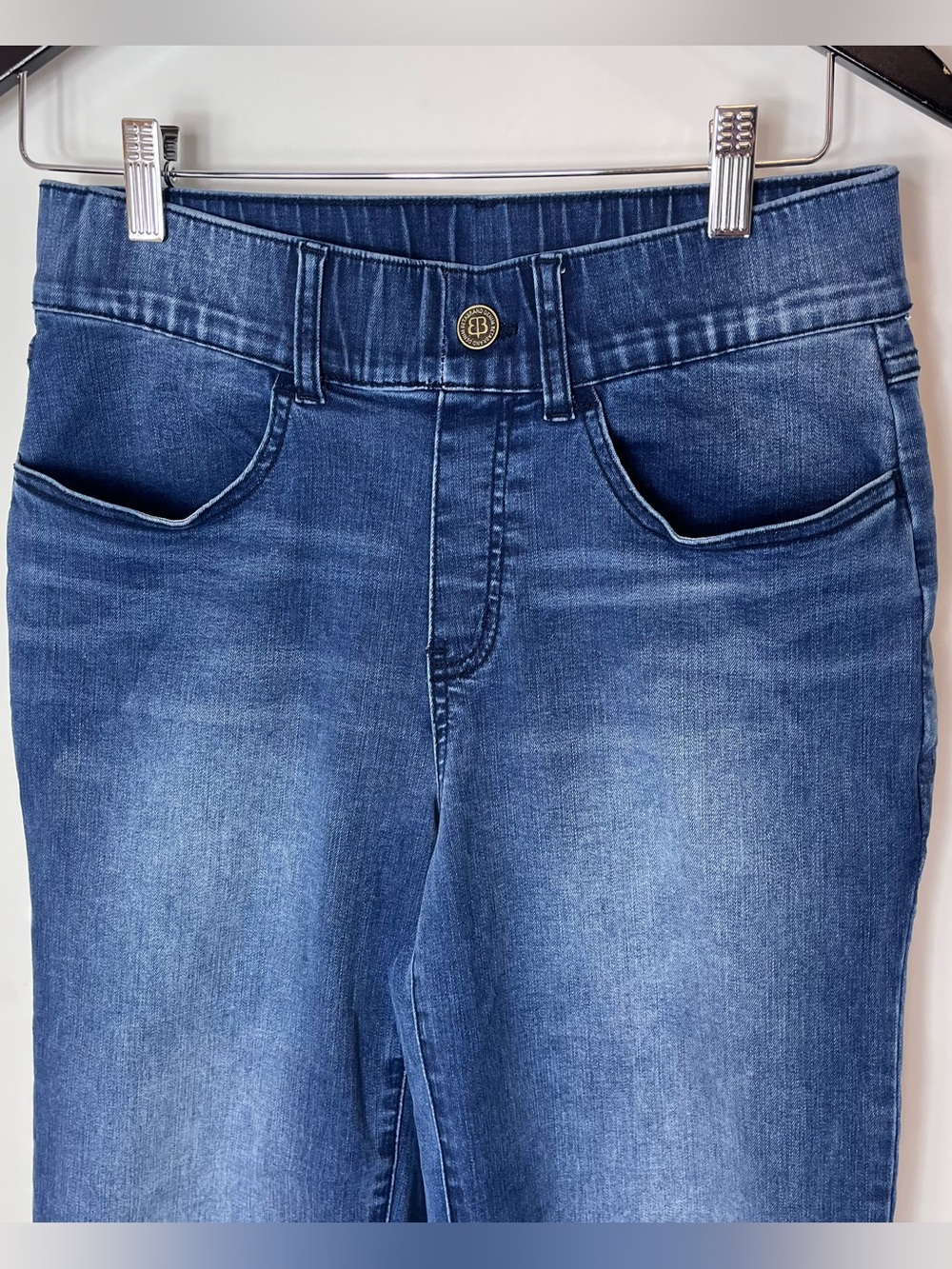 Betabrand Four-Pocket Yoga Denim Pants Blue Medium Women's Jeans Stretchy - Picture 2 of 6